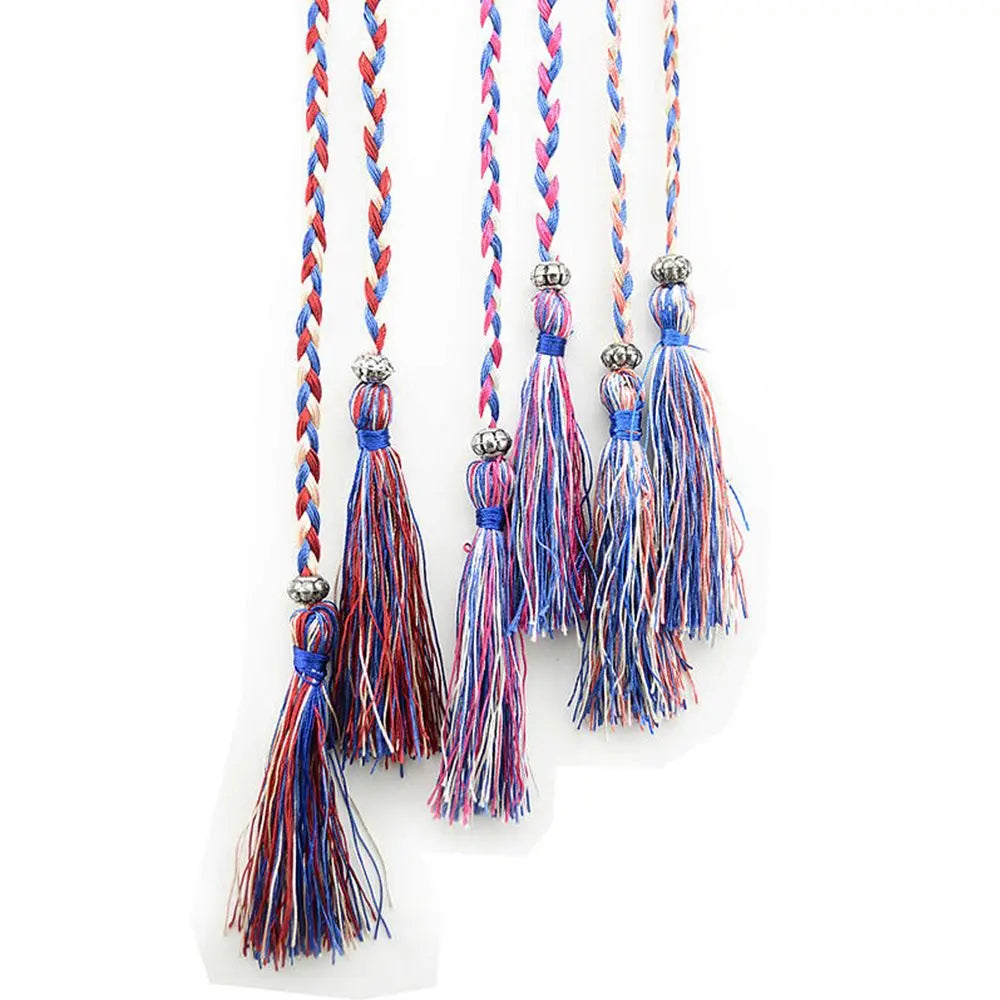 160cm Thin Bow Tassle Dress Woven Rope Tassles Belts Waist Chain Braided Belts Waist Rope