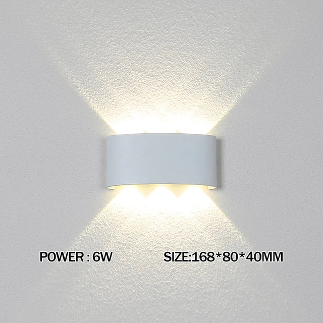 LED Wall Light IP65 Outdoor Waterproof Garden Fence Aluminum Indoor Fashion Wall Lamp For Bedroom Bedside Living Room Stairs