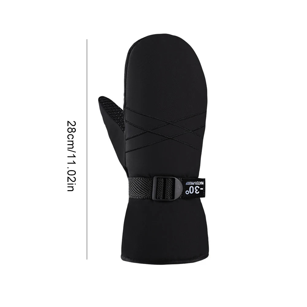 Ski Mittens Waterproof Snow Gloves Windproof Winter Gloves Thermal Cycling Gloves Snowboard Gloves for Men and Women