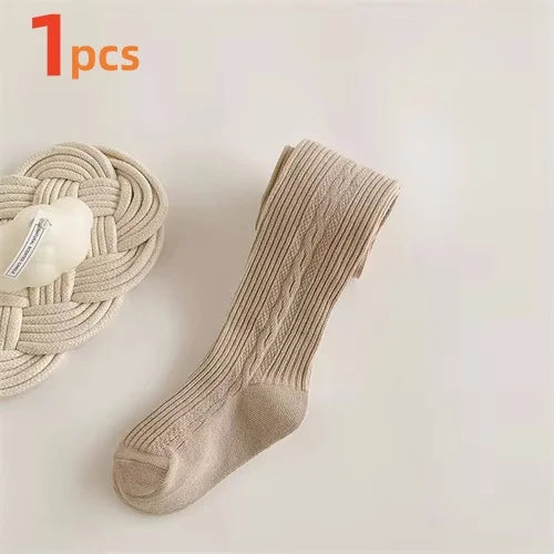 1/3pcs Kids Tights For Girls Cotton Knitted Children Baby Girl Tights Spring Soft Pantyhose Elegant Princess Leggings 2-8Years