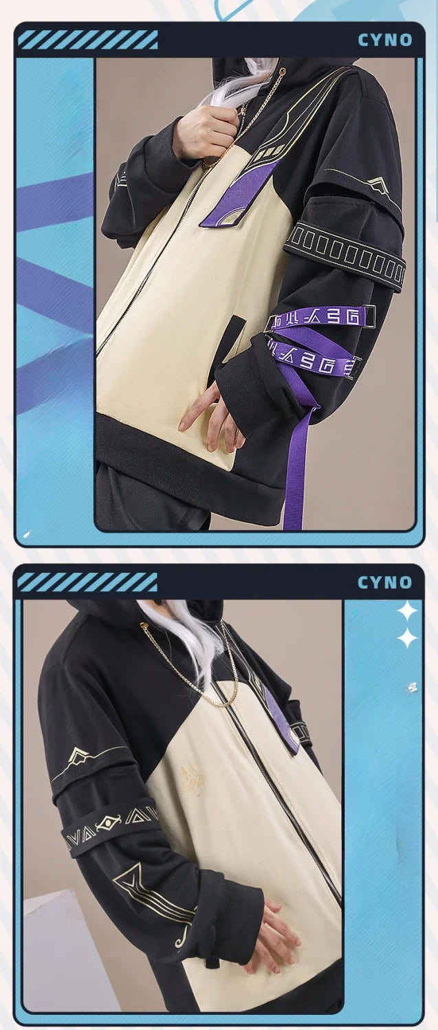 Cyno Tighnari Hoodies Genshin Impact Costume Cyno Zipper Jacket Men Women  Fashion Pullover Boys Girls Cool Streetwear Hoodies