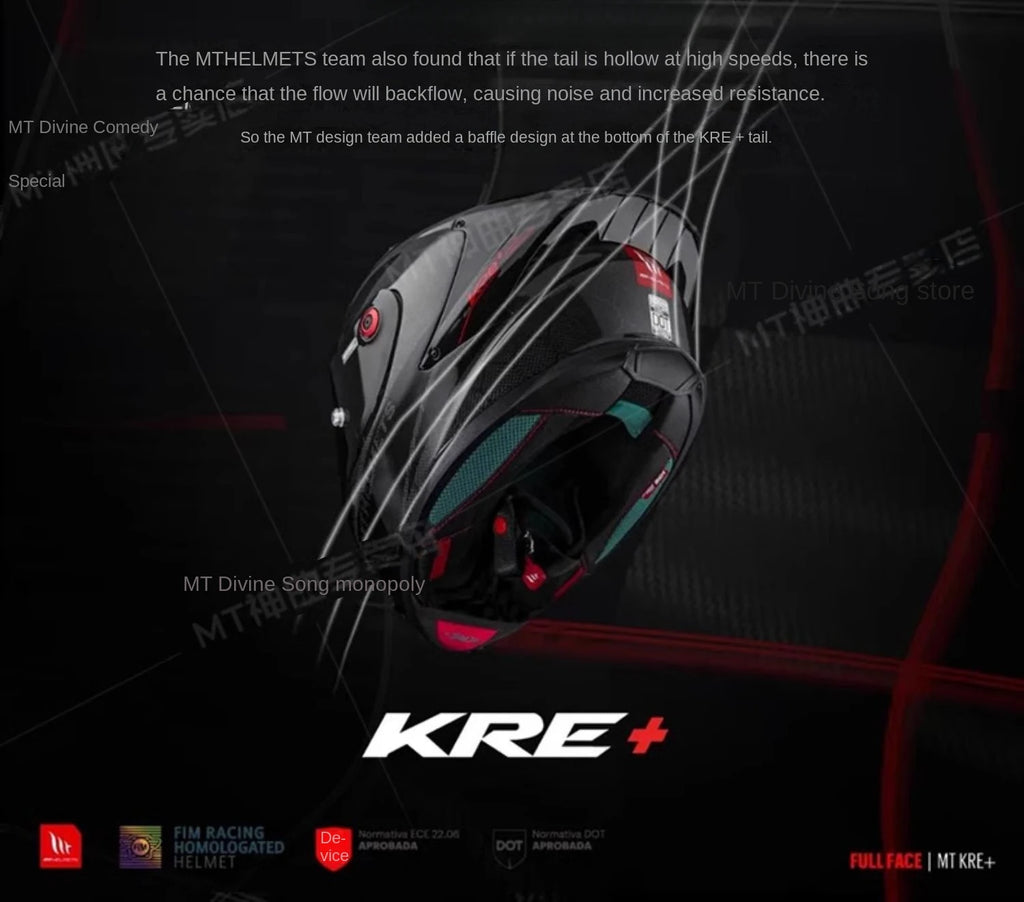 MT KRE+ Carbon Fiber Motorcycle Helmet ECE DOT Approved Full Face Professional Racing Off-road Helmet Cascos Para Moto for FIM