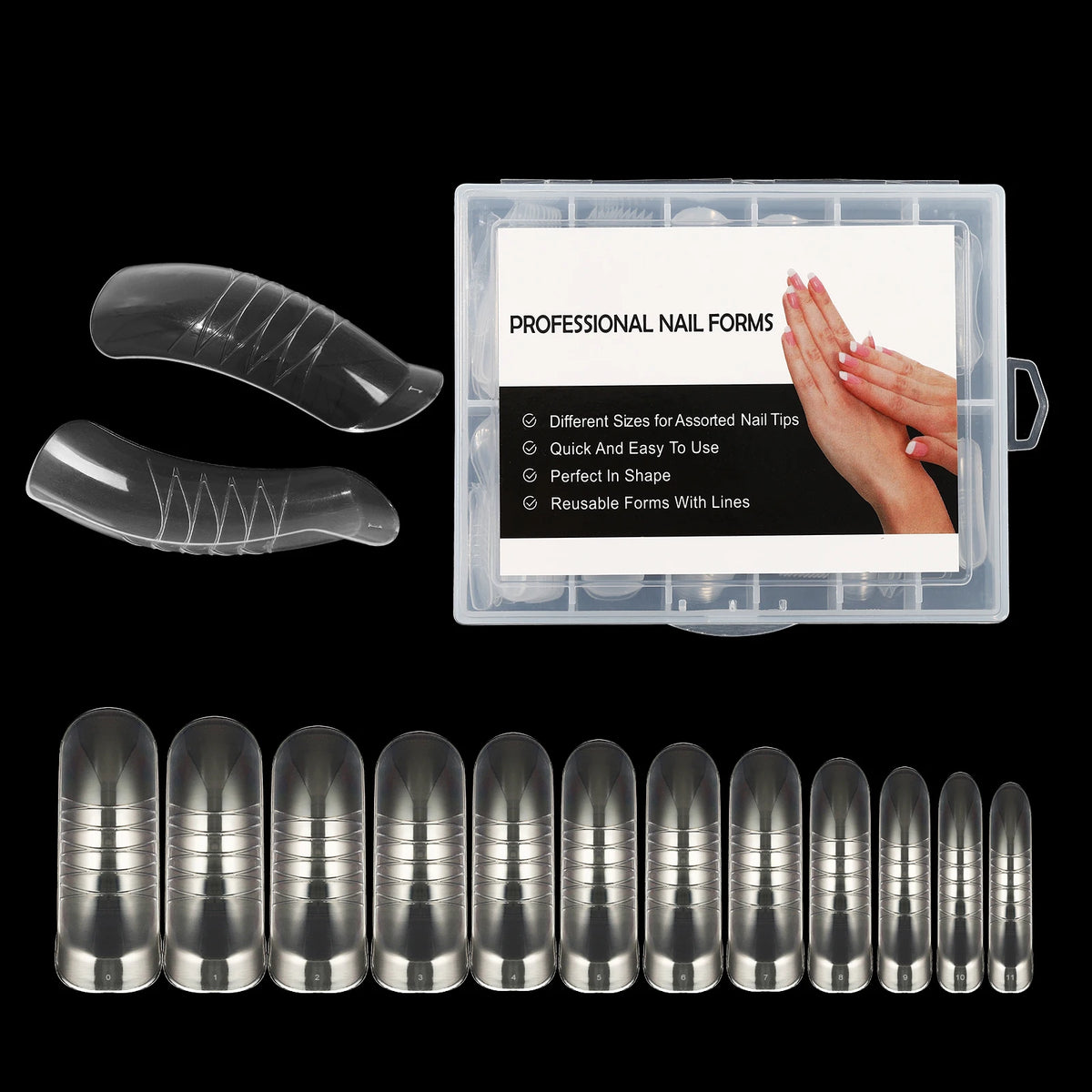 BNG Top Forms for Nails Dual Forms Nails Forms for Extension Full Cover Quick Building Gel Mold Tips Poly Nail Gel Mold