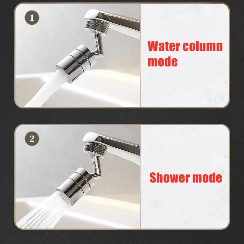 Dual Mode Metal Kitchen Faucet Sprayer Head Bubbler 360° Rotation Adaptor Sink Faucet Extender Aerator Nozzle Filter 22/24mm