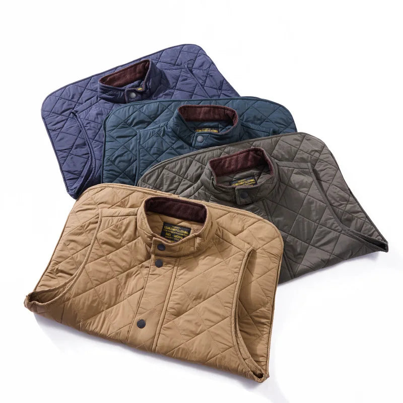 New corduroy thick plus cotton quilted vest for men for autumn and winter