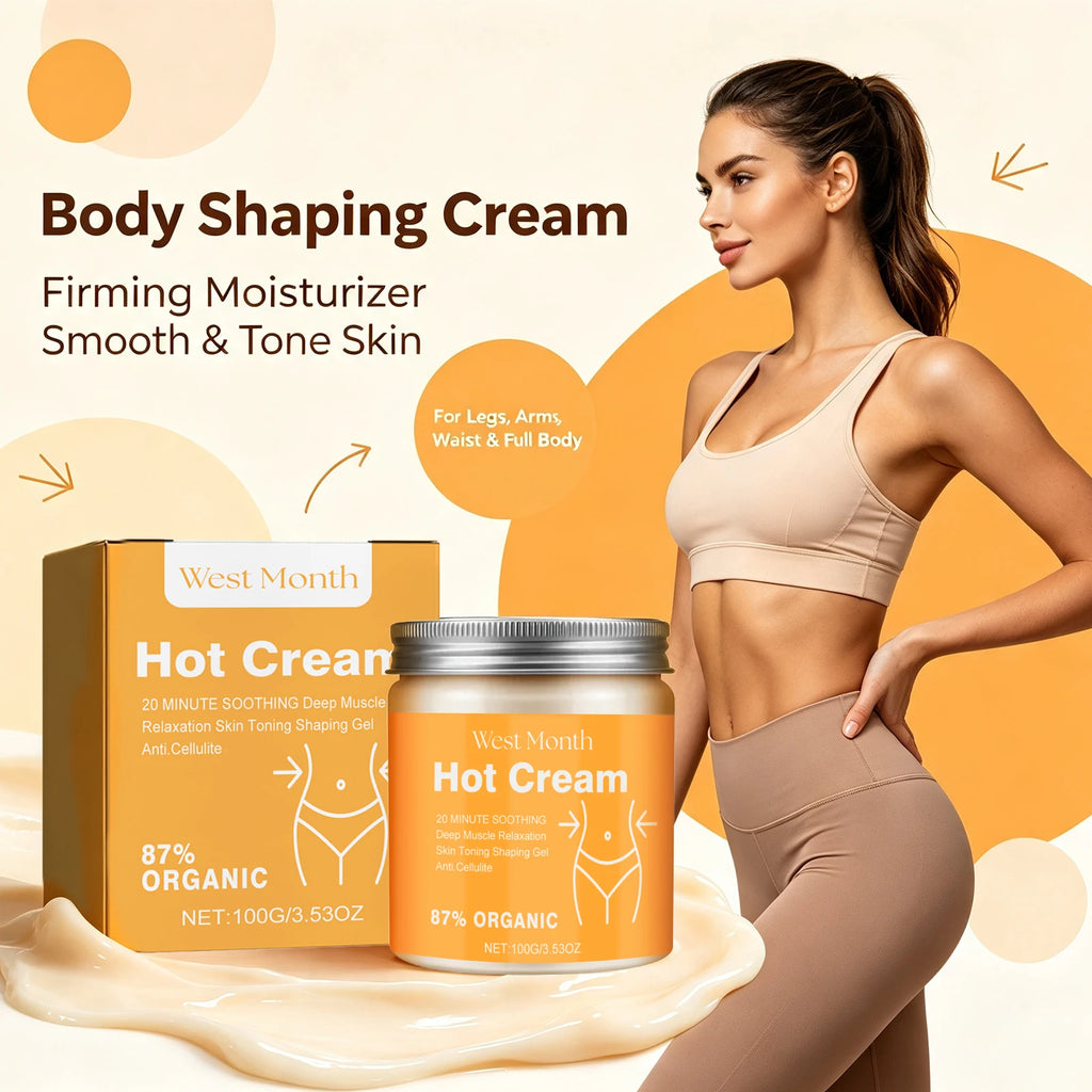 Hot Cream for Arms Legs and Belly Firming Body Sagging Skin Anti Cellulite Shaping Cream Tighten Nourish Dry Skin Massage Cream