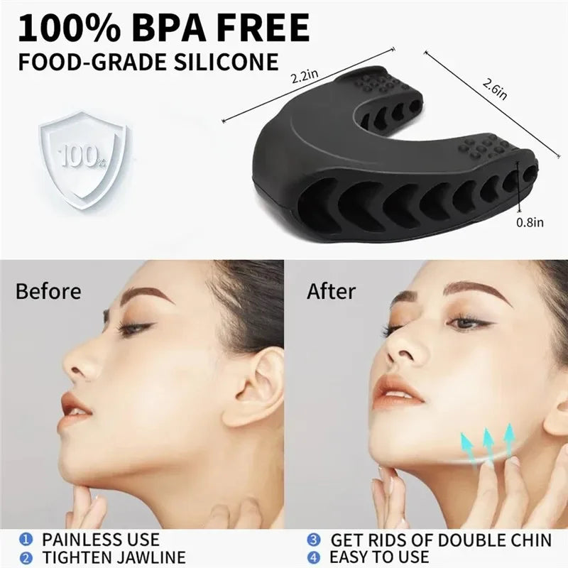 New Facial Mouth Jawline Face Fitness Muscle Chew Ball Bite Breaker Training Equipment U Shape Jaw Exerciser