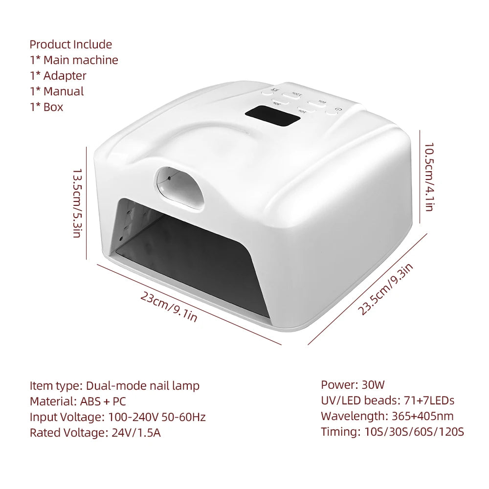 2 IN 1 Nail Lamp Single Toe Single Finger Gel Nail Curing Lamp Full Hand Fast Drying LED Light Nail Dryer Auto Sensor Dual Lamp