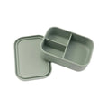 Durable 3 Compartments Silicone Lunch Box Microwavable Rectangular Lunch Container Heat Resistant Picnic box Office