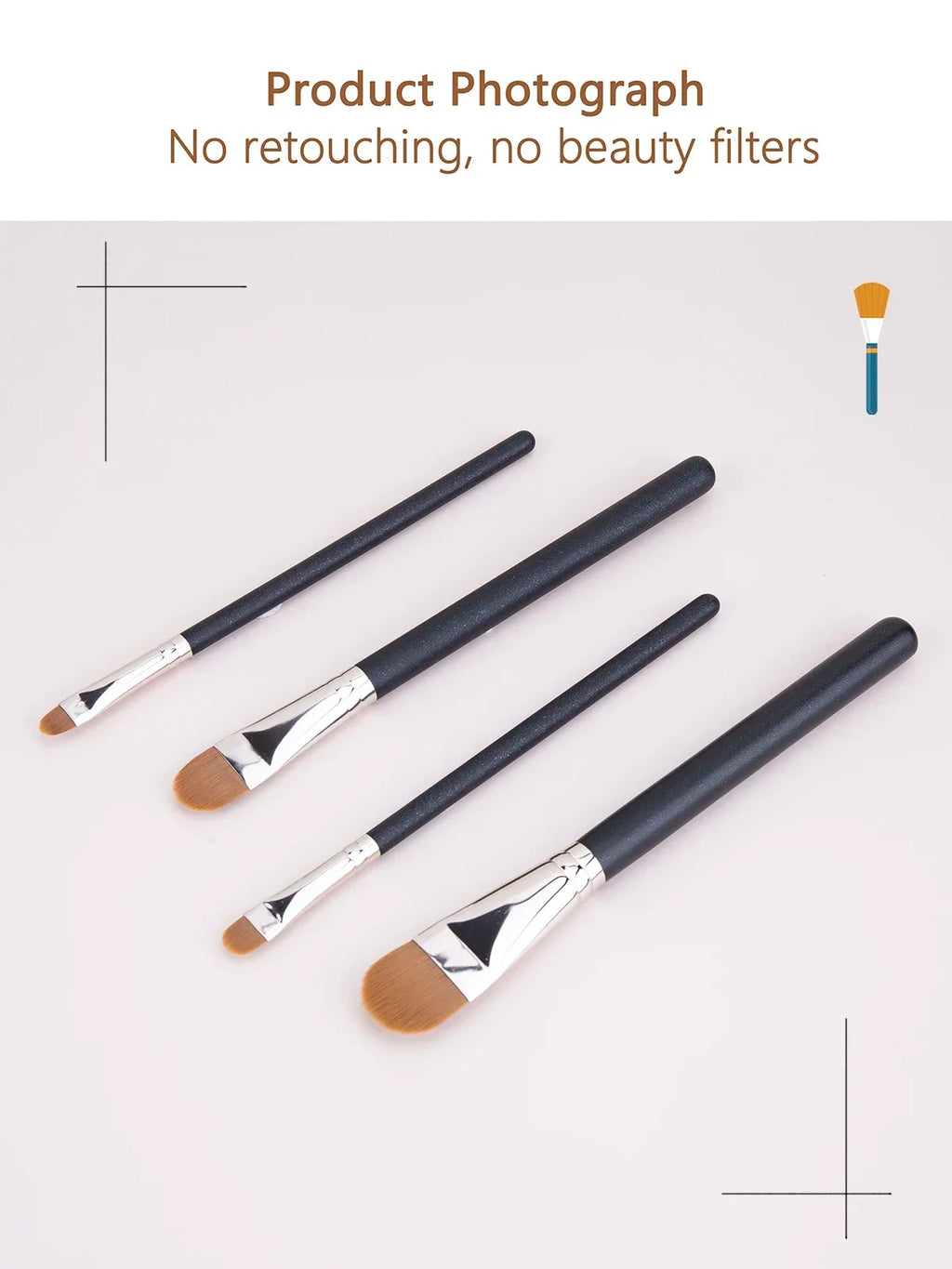 4 Types Sizes Upgraded Ultra-thin Foundation Concealer Makeup Brush Professional Liquid Foundation Cream Concealer Make-up Tool