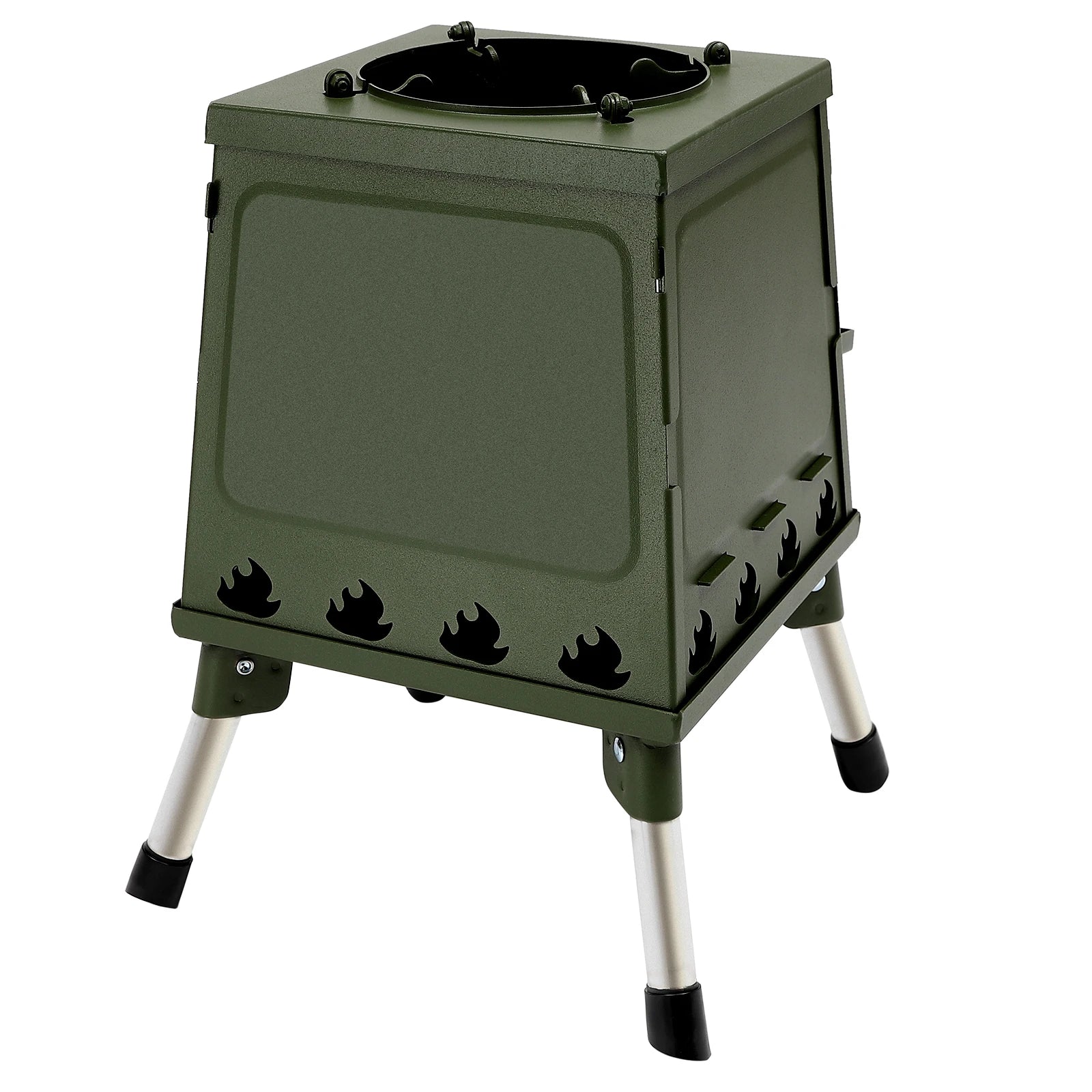 Tent Stove | Black/Green | Portable Wood Stove for Camping Outdoor | Tent Heater Camping Stove Wood Tent Stove Outdoor