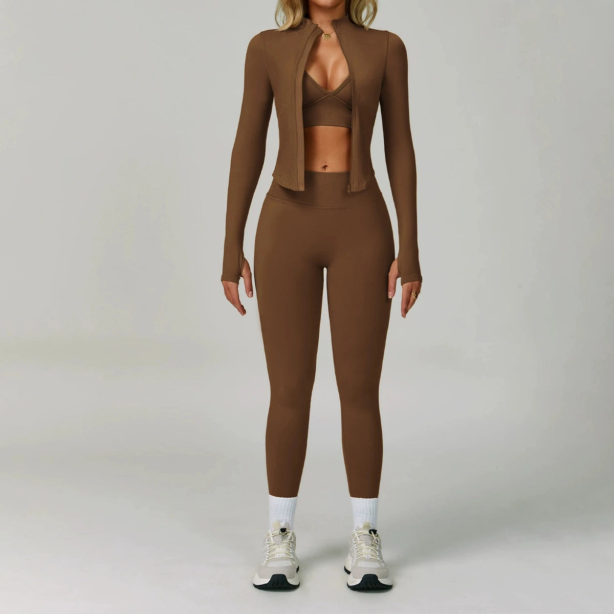 2/3PCS Seamless Sports Set  Yoga Suits  Women Tracksuit Gym Running Workout Clothes Sports Long Sleeve Leggings Yoga Clothing