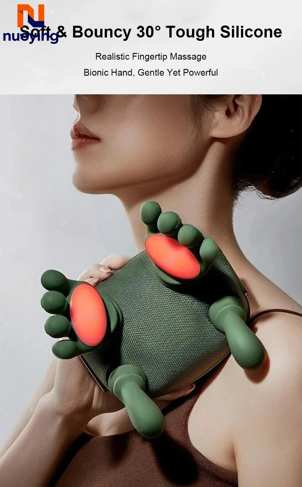 Portable Neck Shoulder Back Kneading Massage Shawl Wireless Body Relaxation Massager for Home Office Car Travel Use