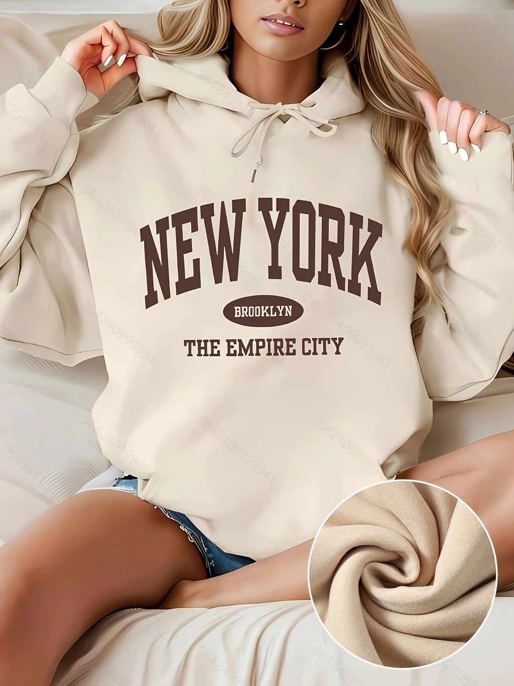 Letter Print Hoodie Drawstring Casual Hooded Sweatshirt For Winter  Fall Women's Clothing  Long Sleeve Pullover with Pockets