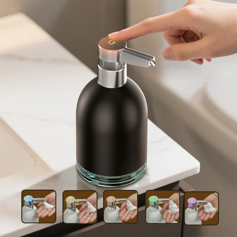 Automatic Soap Dispenser USB Rechargeable 1200mAh Touchless Foam Hand Kitchen Laundry Detergent Pump 5 Gear Sensor Dispenser