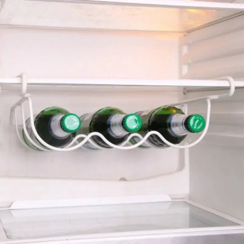 Refrigerator Organizer Rack, Inside Shelf Bottle Holder for Beer or Wine, Kitchen Storage Shelf Accessories for Fridge Supplies