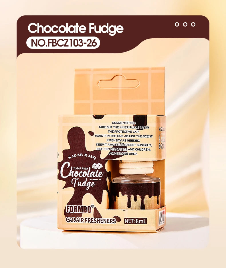 Car Air Freshener Hanging Perfume Bottle Cookies & Cream Cherry Luxe Dreamy Treats Scent Auto Rearview Mirror Pendant Deodorant