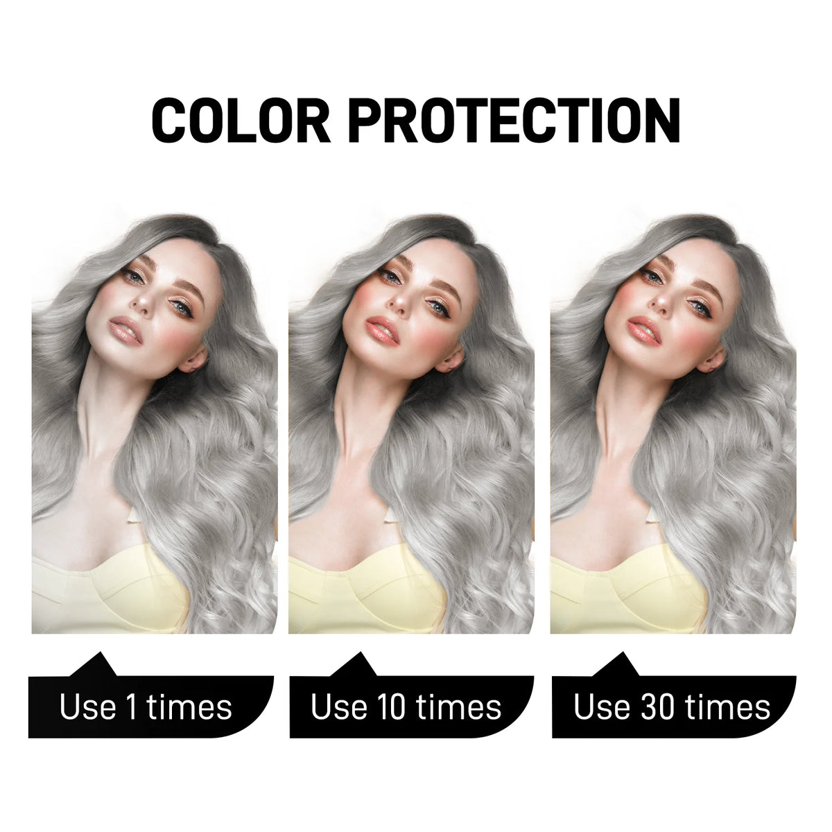 Silver color fixing shampoo cleansing hair color cleaning shampoo