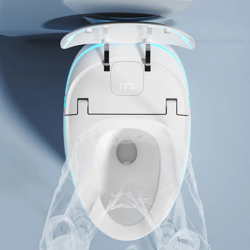 Fully automatic smart toilet integrated with built-in foam shield siphon type no water pressure limit toilet