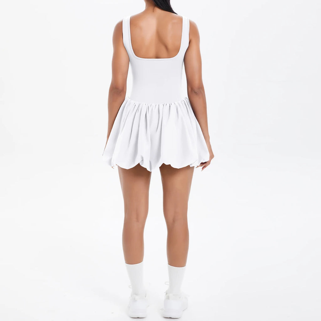 Athletic Yoga Fitness Dress Fitness High Stretch Slim Double Side Non-slip Women's Sports Dresses