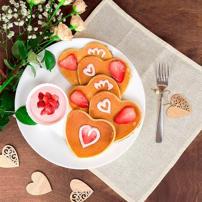 Stainless Steel Egg Frying Machine Heart Shaped Breakfast Fried Egg Pancake Shaper Omelette Mold Baking Model Kitchen Gadgets