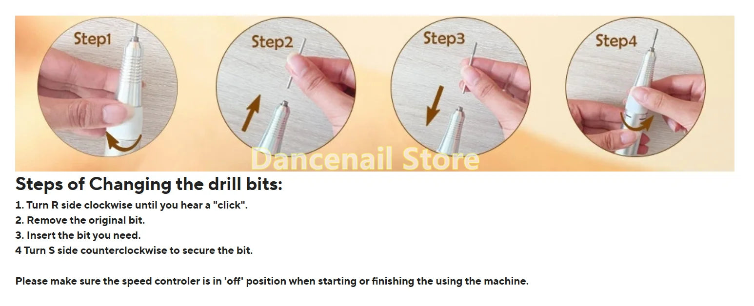 Professional Nail Drill Electric Machine File Grinder Acrylic Nails 35000RPM Home Salon Polisher Manicure Pedicure Remove Buffer