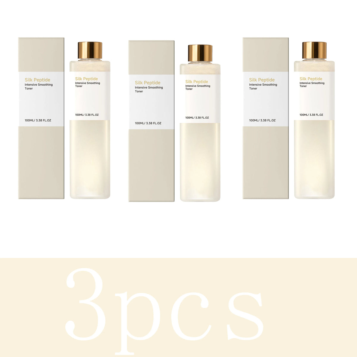 Silk Peptide Intensive Smoothing Toner Hydrating Refreshing Facial Lotion Non Sticky Quick Absorb Moisturizing Skin Care Primer