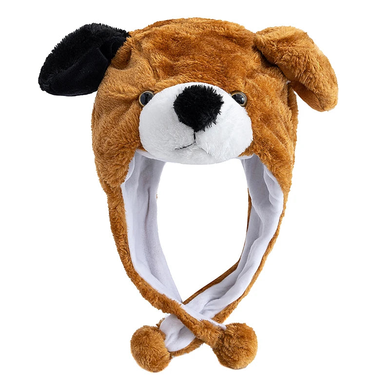 Hot Sale Unisex Funny Bulls Head 3D Animal Style Decorative Hat Winter Cap For Men Women Plush Fur Lovely Family Hat