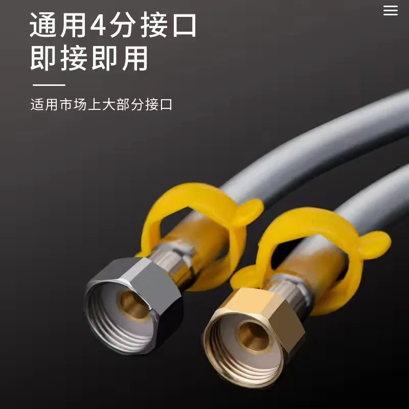 New 20-200cm PVC Water Inlet Hose G1/2" Plumbing Hose Bathroom Heater Hot and Cold Explosion Proof Connecting Pipe Household
