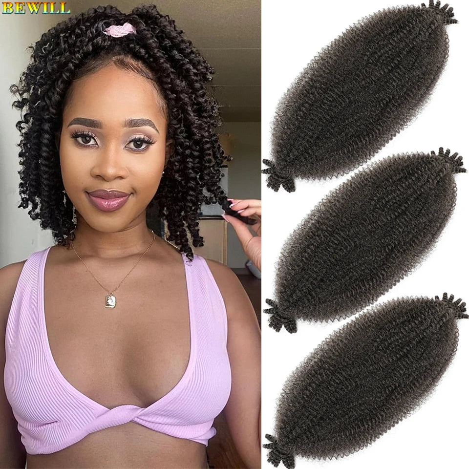 1-8 Packs Afro Twist Hair#4 30 350 12 16 inch Springy Marley Twist Braiding Hair Pre-Separated Kinkys Bulk Hair for Locs Crochet