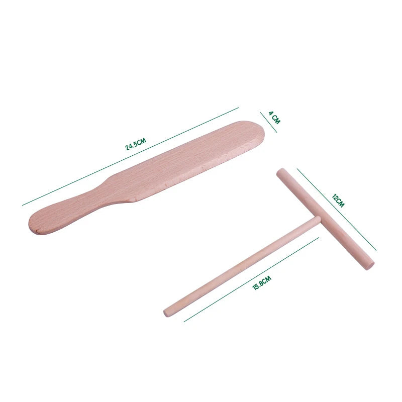 Wooden Crepe Maker Pancake Batter Spreader Stick Spatula Pancake Spreader Tool Crepe Maker Cooking Baking Tool Kitchen Gadgets