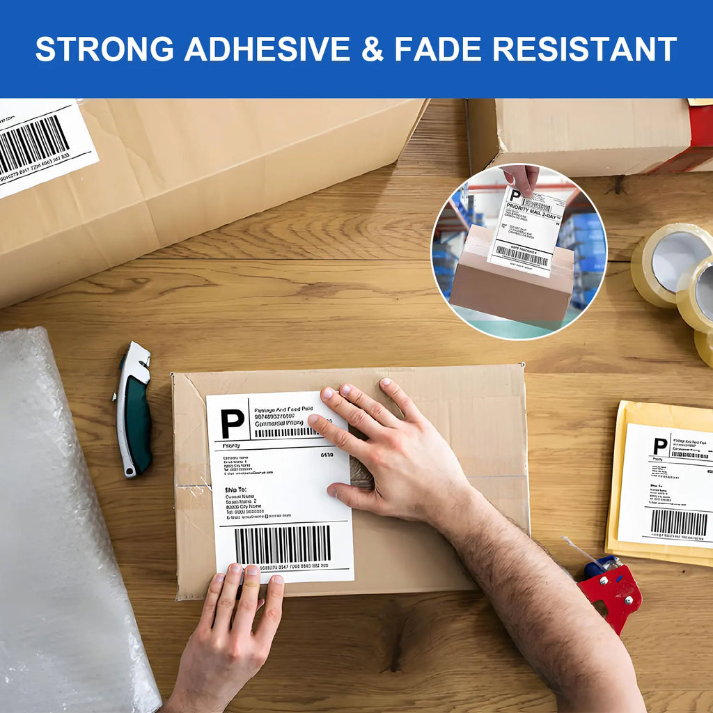 500/350 Sheets 4 inch X 6 inch Thermal Label Paper 100 X 150 mm Self-Adhesive stickers, Suitable for Thermal Shipping Labels DHL