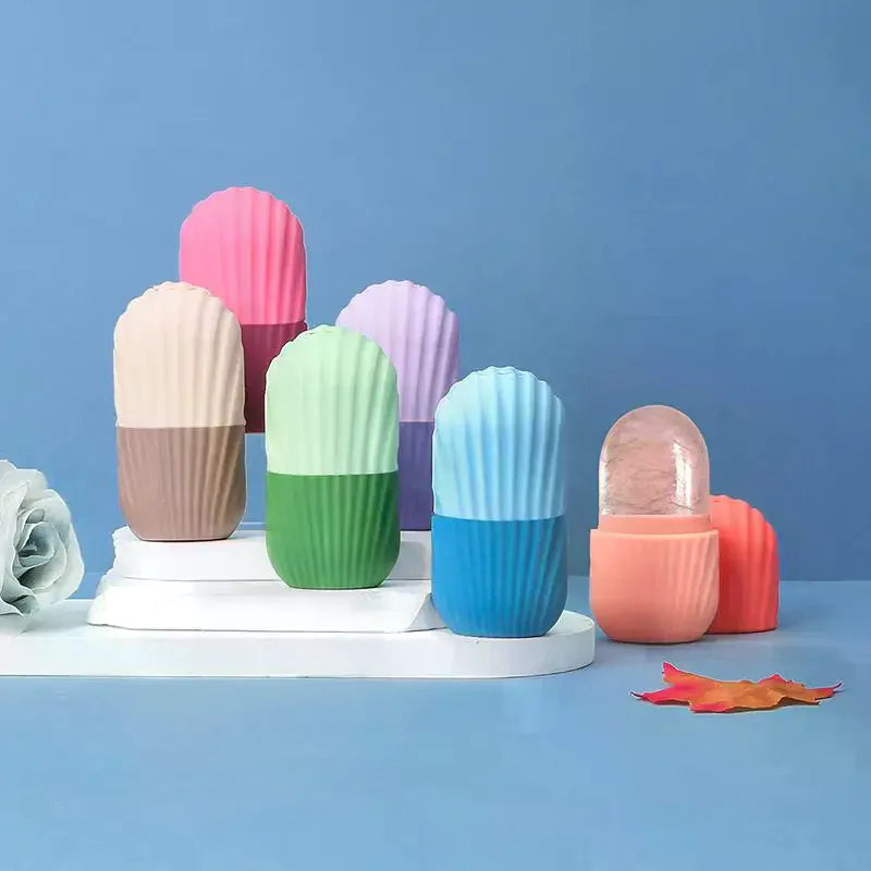 Beauty Face Lifting Massager Silicone Ice Cube Trays Facial Eye Roller Ice Ball Contouring Reduce Acne Skin Care Tool Reusable