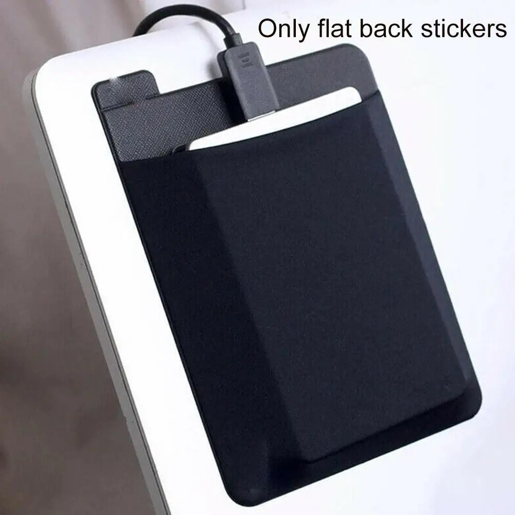 1pcs NEW Self Adhesive Laptop Rear Storage Bag for Mouse Digital Hard Drive Pen Pocket Pouch Laptop Accessories