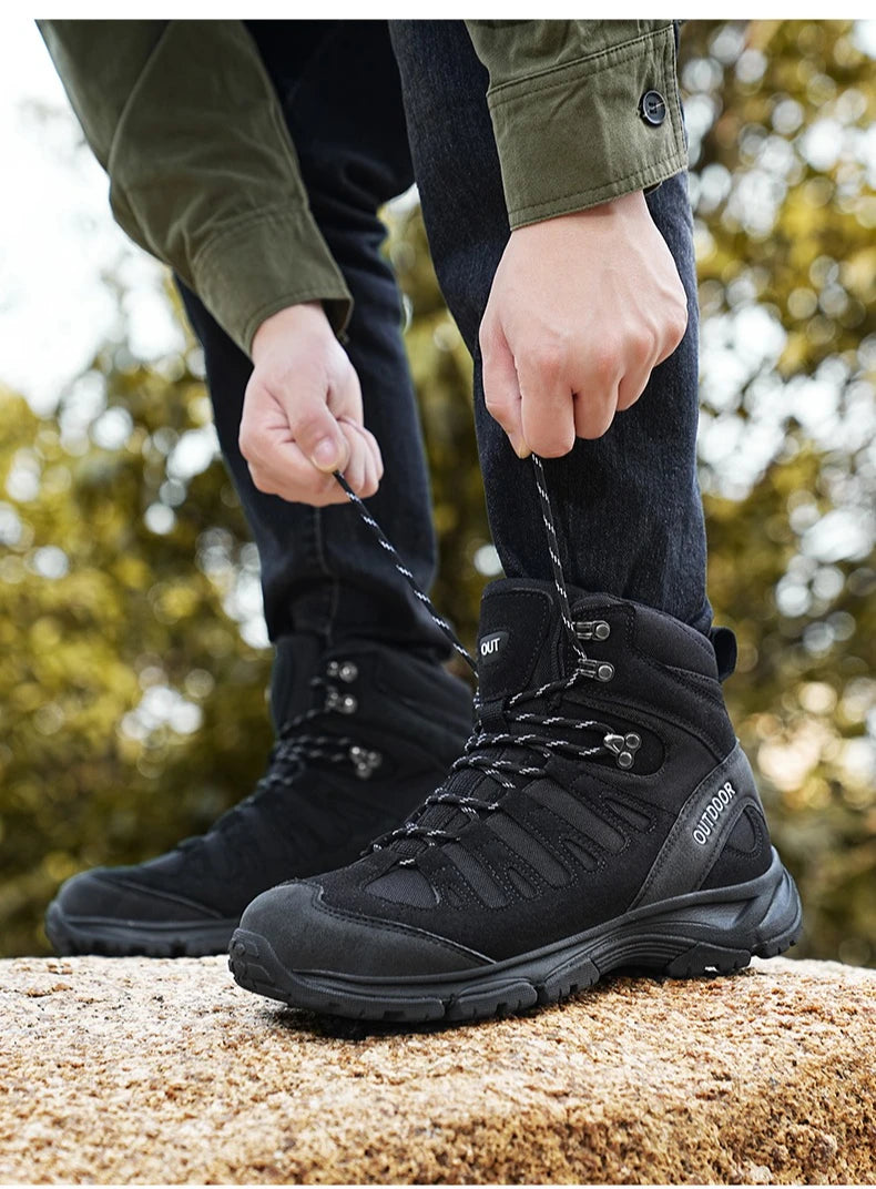 Outdoor Hiking Boots Men Shoes Anti-slip Wear-resistant Thick-soled Sports Shoes Men Breathable Comfortable Casual Shoes Men