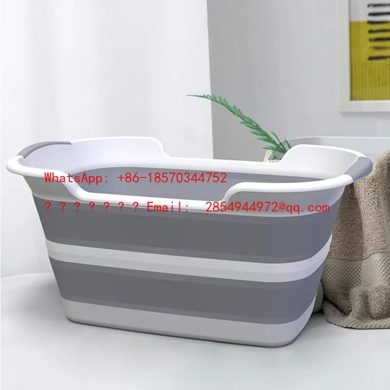 Foldable Pet Bathtub with Drain Plug, Foldable Bathtub for Dogs and Cats, Portable and Space Saving Design