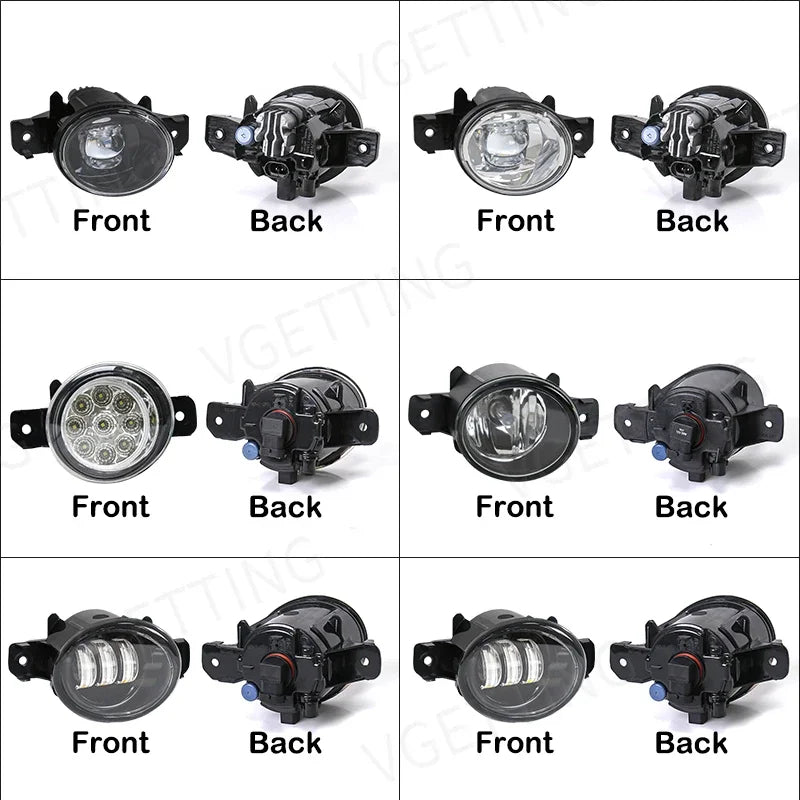 1 Pair LED Fog Lamps For Nissan Altima QASHQAI X-Trail Sylphy Almera March Pathfinder Super Bright Foglights DRL Car Accessories