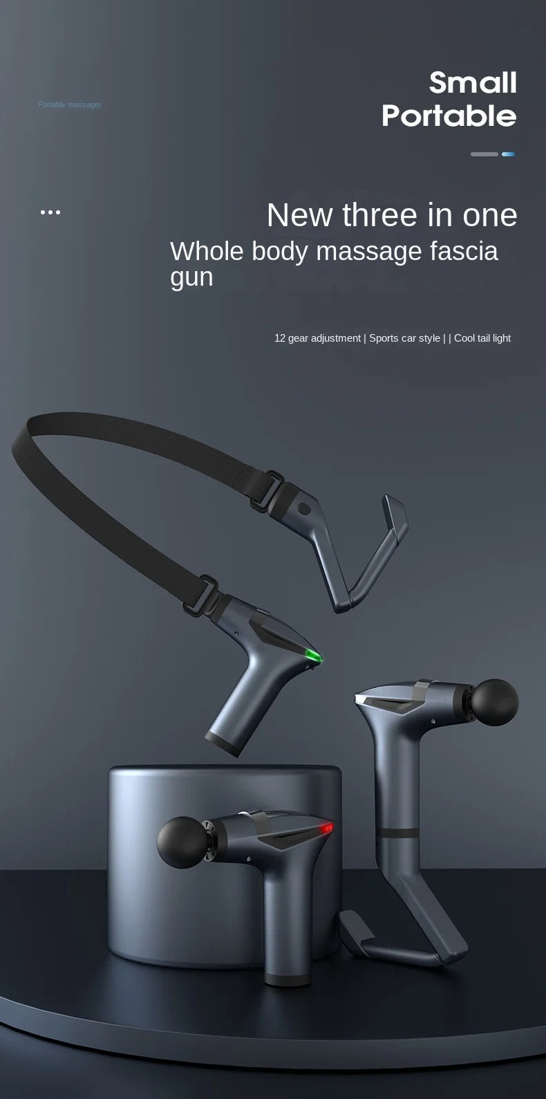 Hot Selling Multifunctional Muscle Relaxation Long-handle Massage Gun Remission Deep Tissue Percussion Body Electric Massage Gun