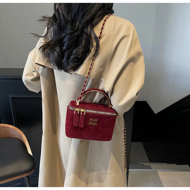 Crossbody Bag for Women, Top Handle Shoulder Pouch Purse Satchel Handbag, Flap Box Bag for Ladies