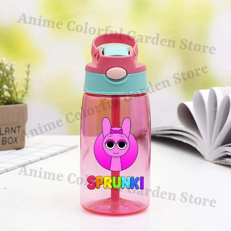 Sprunki Fashion Water Cups with Draw for Boys Girls Anime Outdoor Fashion Cup Students Portable Sports Water Bottle Kids Gifts