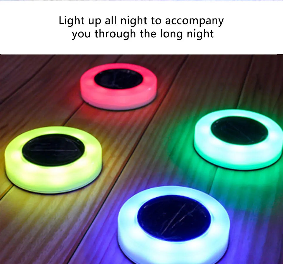4PCS Solar Fog Geographic Lights Outdoor Lawn Lights Waterproof Lawn Lights Landscape Decorative Garden Stairs Lights