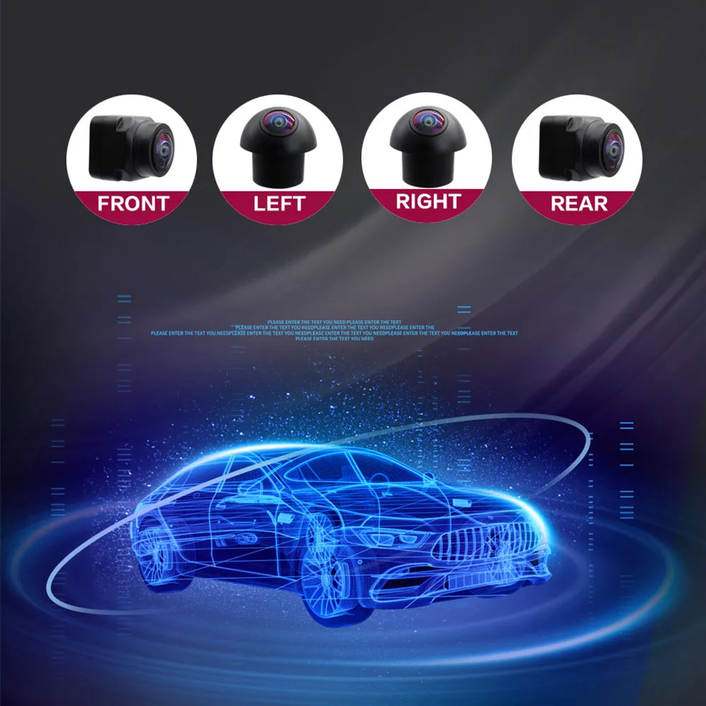 Smartour Universal 3D 360 4 Camera AHD 1080P 720P Car Surround View Camera System Reverse Camera For Android Radio Stereo Player
