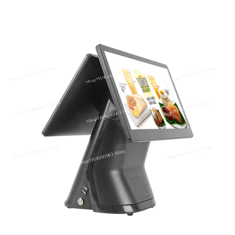 15-Inch Dual Touch Screen Display for Restaurant POS System, Dual Monitor Setup
