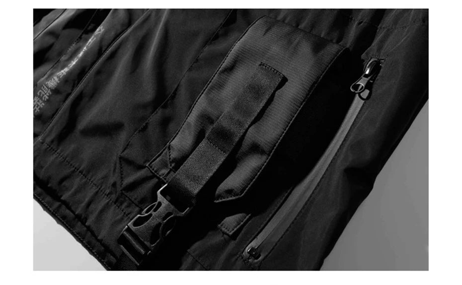 2022 Autumn Tactical Jackets Windbreaker Men Functional Techwear Mens Black Hip Hop Streetwear Waterproof Windproof Hooded Coats