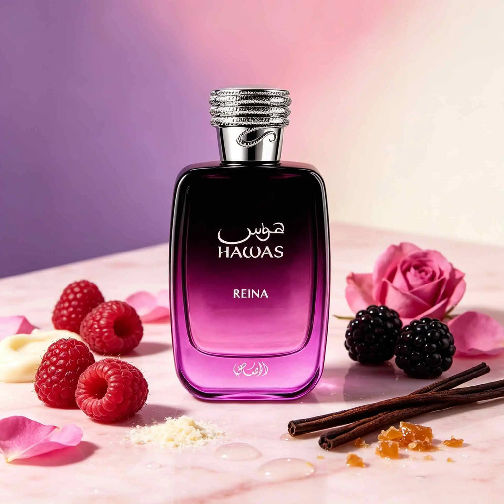 awas Reina Eau de Parfum for women 100ml, Oriental FruityFloral Musk Scent,Luxury Long‑Lasting Arabian Perfume.