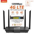 PLERY 1200Mps 4G LTE Router Cat.6 802.11b/g/n/ac 2.4GHz+5.8GHz 4G Outdoor Router+4G Indoor Router 5 g SIM EU Plug For Global