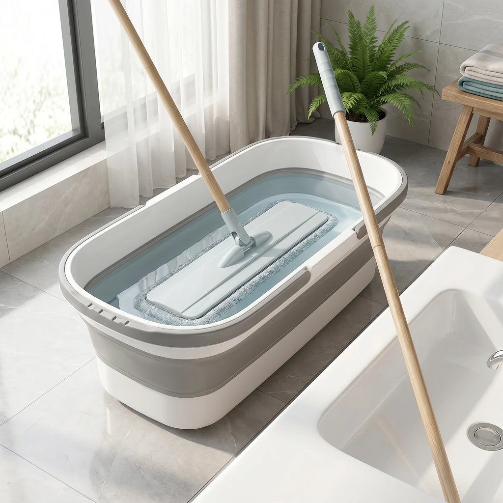Foldable Mop Bucket Does Not Take Up Space, Water Storage Bucket, Mopping Bucket, Rectangular Large-Capacity Bucket, Thickened W