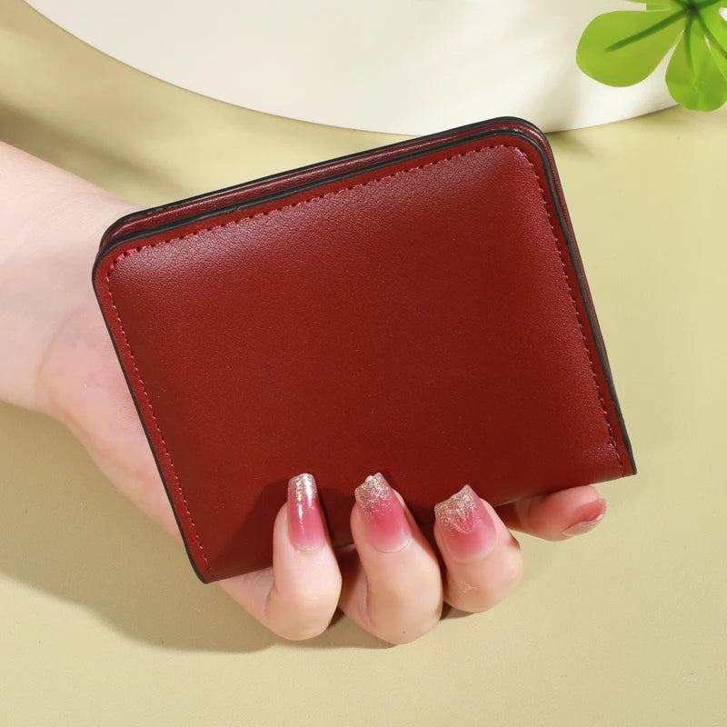 PU Minimalist Wallet - Snap Closure, Zip Pocket, Multifunctional Credit Card Holder, Casual Unisex Bag for Daily Use with