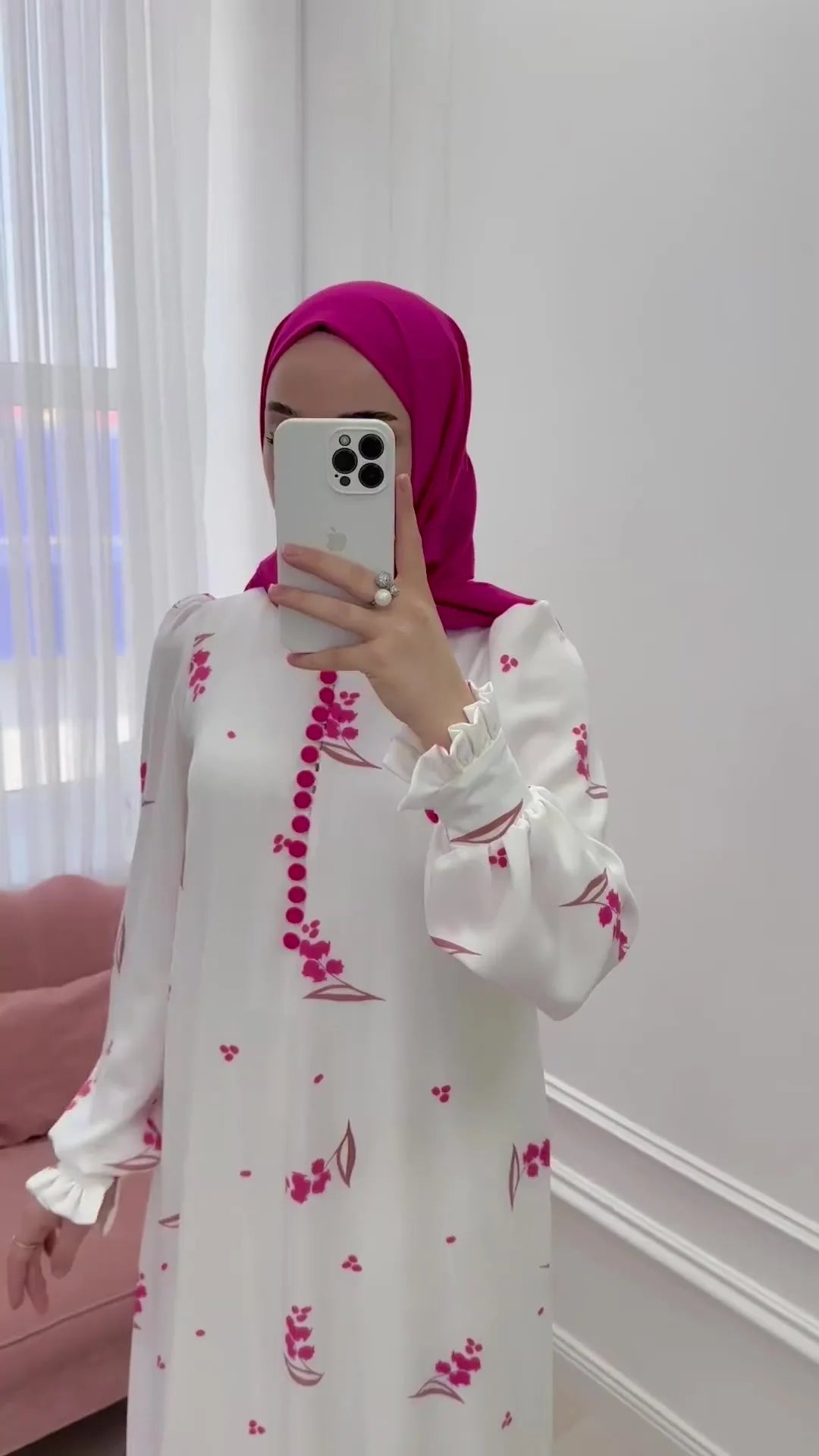 Eid Muslim Party Dress for Women Sweet Print Long Dresses Button Ramadan Morocco Vestidos Largos Dubai Turkey Robe Jalabiya 2024