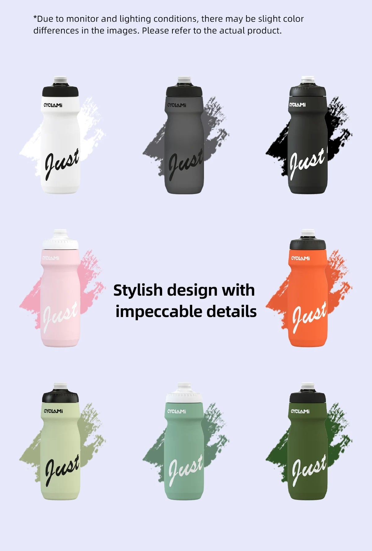 CYCLAMI Cycling Water Bottle 650ml Ultra Light Leak-proof Squeezable Camping Hiking Sports Bicycle Kettle Rapha 750ml Kettle
